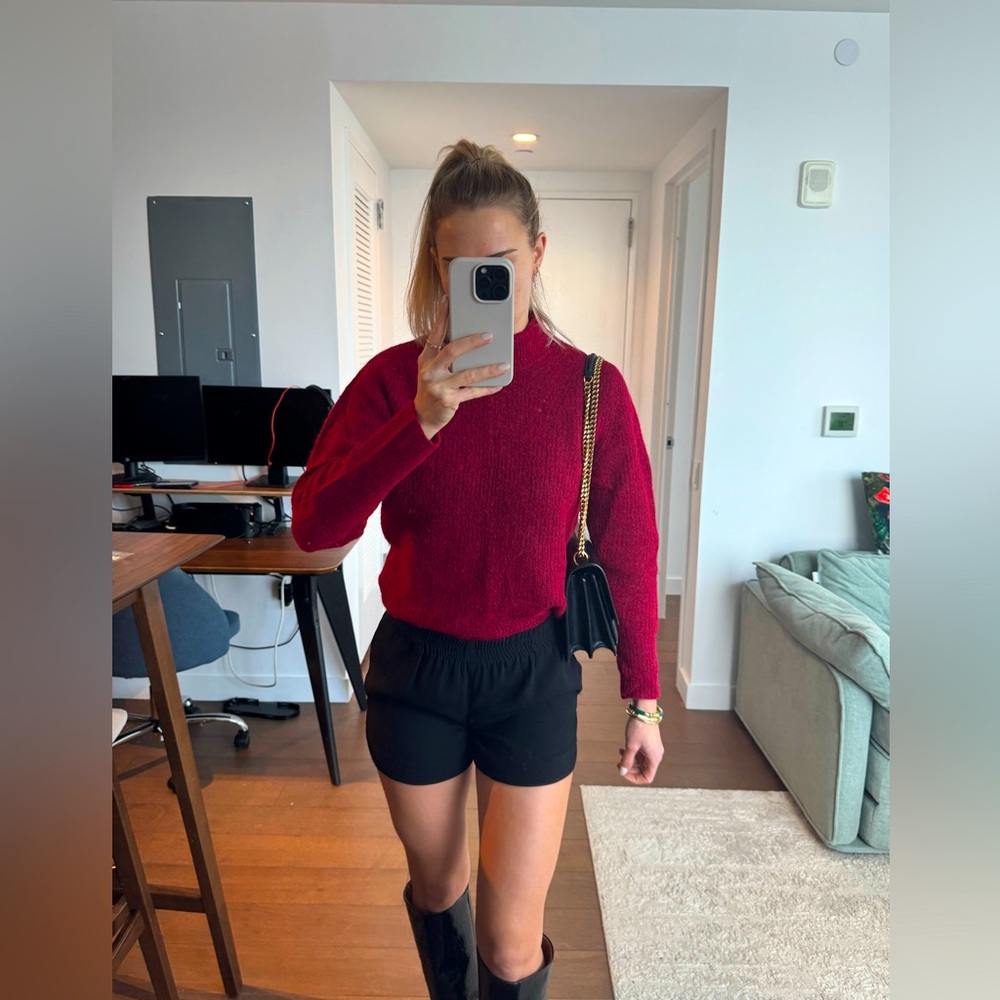 Alpaca Pullover dark red - FIGARET PARIS - size XS